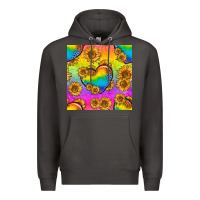 Smoke Pride lgbtq leopard hearts and sunflowers seamless Premium Hoodie - BundleAndBundleShop