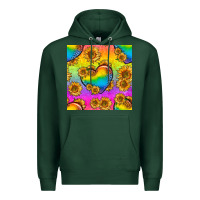 Sports Green Pride lgbtq leopard hearts and sunflowers seamless Premium Hoodie - BundleAndBundleShop