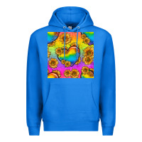 True Royal Pride lgbtq leopard hearts and sunflowers seamless Premium Hoodie - BundleAndBundleShop