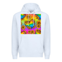 White Pride lgbtq leopard hearts and sunflowers seamless Premium Hoodie - BundleAndBundleShop