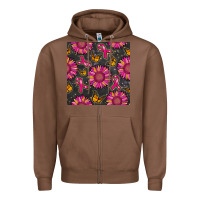 Chestnut breast cancer sunflower seamless pattern Zipper Hoodie - BundleAndBundleShop