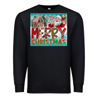 Black merry Christmas Premium Sweatshirt - CowhideDigitalArt