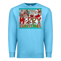 Ocean Blue merry Christmas Premium Sweatshirt - CowhideDigitalArt