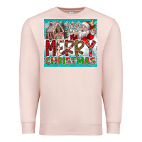 Pale Pink merry Christmas Premium Sweatshirt - CowhideDigitalArt