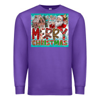 Purple merry Christmas Premium Sweatshirt - CowhideDigitalArt