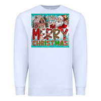 White merry Christmas Premium Sweatshirt - CowhideDigitalArt