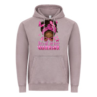 Vintage Zinc afro messy bun breast cancer warrior Vintage Hoodie - texasbilliewilder