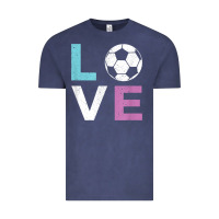 Vintage Denim Soccer Gift for Girls Women I Love Soccer Vintage Vintage Tee - minhPixels