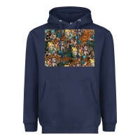 Navy easter pattern Heavyweight Hoodie - CowhideDigitalArt
