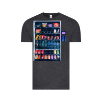 Vintage Black Funny Costumes for Halloween Vending Machine Silvester Vintage Tee - minhPixels