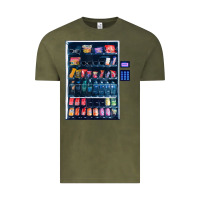 Vintage Olive Funny Costumes for Halloween Vending Machine Silvester Vintage Tee - minhPixels