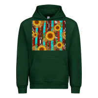 Forest Green western sunflower cactus serape and cowhide Urban Hoodie - Artiststas