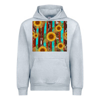 Heather Grey western sunflower cactus serape and cowhide Urban Hoodie - Artiststas