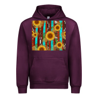 Mauve Wine western sunflower cactus serape and cowhide Urban Hoodie - Artiststas