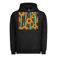 Pigment Black western sunflower cactus serape and cowhide Urban Hoodie - Artiststas