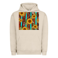 Pigment French Oak western sunflower cactus serape and cowhide Urban Hoodie - Artiststas