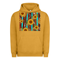 Pigment Peanut Butter western sunflower cactus serape and cowhide Urban Hoodie - Artiststas