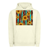 Pigment Pistachio western sunflower cactus serape and cowhide Urban Hoodie - Artiststas
