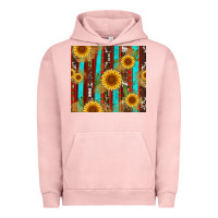 Pigment Salmon western sunflower cactus serape and cowhide Urban Hoodie - Artiststas
