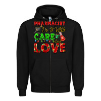 Black pharmacist do it with care and love christmas Zipper Hoodie - FaDigitalArtStudio