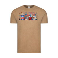 Vintage Coffee 4th of july coffe cups Vintage Tee - RanaPortraitStore