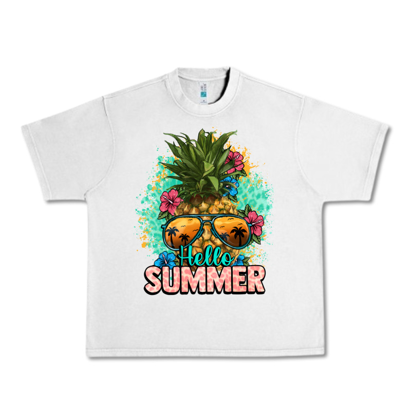 Hello Summer Pineapple Urban Heavy Tee by NancyCooperArtShop | Teevron