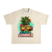 Sandshell Hello summer pineapple Urban Heavy Tee - NancyCooperArtShop