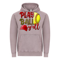 Vintage Zinc Play ball y'all Softball Vintage Hoodie - NancyCooperArtShop