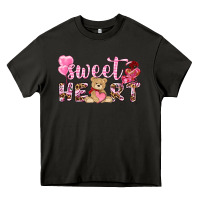 Asphalt sweetheart with bear Heavy Core Tee - NancyCooperArtShop