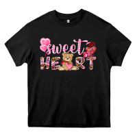 Black sweetheart with bear Heavy Core Tee - NancyCooperArtShop