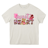 Cream sweetheart with bear Heavy Core Tee - NancyCooperArtShop