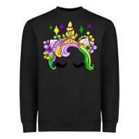 Black unicorn mardi gras olivia Heavyweight Sweatshirt - OliviaCreatesArt