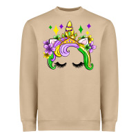 Mushroom unicorn mardi gras olivia Heavyweight Sweatshirt - OliviaCreatesArt