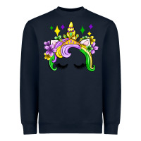 Navy unicorn mardi gras olivia Heavyweight Sweatshirt - OliviaCreatesArt