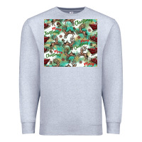 Heather Grey christmas magic pattern Premium Sweatshirt - CowhideDigitalArt