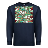 Navy christmas magic pattern Premium Sweatshirt - CowhideDigitalArt