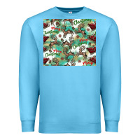 Ocean Blue christmas magic pattern Premium Sweatshirt - CowhideDigitalArt
