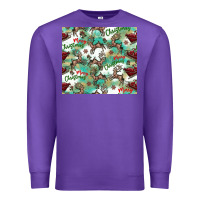 Purple christmas magic pattern Premium Sweatshirt - CowhideDigitalArt