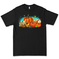 Black thankful pumpkins Premium Tee - MaliasSmallBusiness