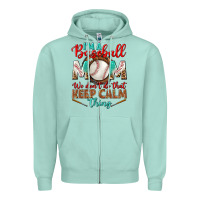 Seafoam i'm a baseball mom we don't do that Zipper Hoodie - BundleAndBundleShop