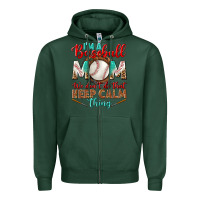 Sports Green i'm a baseball mom we don't do that Zipper Hoodie - BundleAndBundleShop