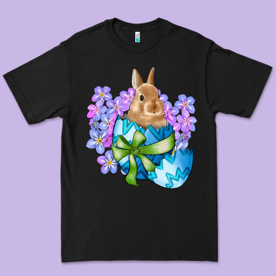 Easter Bunny Egg Flowers Premium Tee Designed By Ranaportraitstore