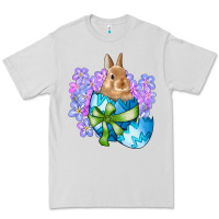 Dove Grey easter bunny egg flowers Premium Tee - RanaPortraitStore