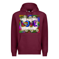 Burgundy Western Love LGBTQ Tumbler Premium Hoodie - BundleAndBundleShop