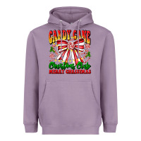 Lavender Candy Cane Christmas Club Heavyweight Hoodie - CowhideDigitalArt