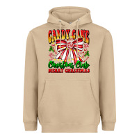 Mushroom Candy Cane Christmas Club Heavyweight Hoodie - CowhideDigitalArt