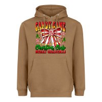 Toasted Coconut Candy Cane Christmas Club Heavyweight Hoodie - CowhideDigitalArt