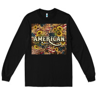Black American tumbler 4th of july Long Sleeve Tee - HowdyJamesFarm