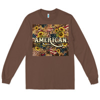 Chestnut American tumbler 4th of july Long Sleeve Tee - HowdyJamesFarm