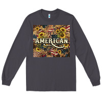 Smoke American tumbler 4th of july Long Sleeve Tee - HowdyJamesFarm